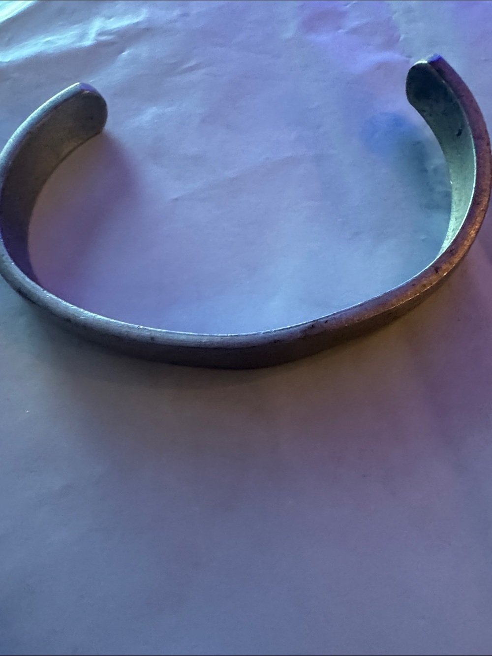Men's Brushed Metal Cuff Bracelet in Silver